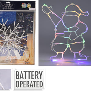 Christmas Multi Colour Window Lights - 3 Designs