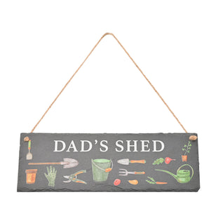 Country Living 30 x 10cm Slate Hanging Plaque "Dads Shed"