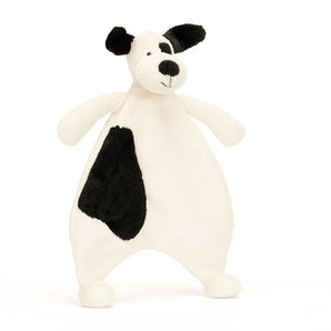 Bashful Black & White Puppy Comforter