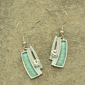 Mint Green Sparkle Stripes Earrings