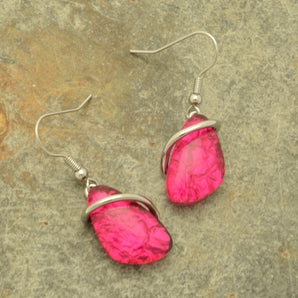 Fuchsia Pink Drift Earrings