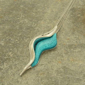 Aqua Waved Pendant