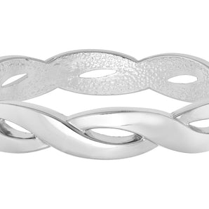 Indulgence - Rhodium Weave Bangle