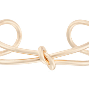 Indulgence - Gold Heart Knot Cuff Bangle