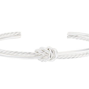 Indulgence - Silver Twist Knot Cuff Bangle