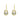 Indulgence - Gold CZ Crystal Drop Earrings