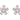 Indulgence - Rhodium CZ Crystal Pink Flower Earrings