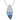 Indulgence - Rhodium Blue Crystal Pointed Oval Necklace