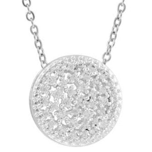 Indulgence - Rhodium Crystal Circle Necklace