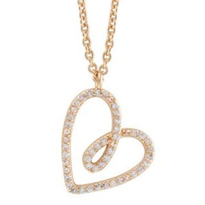 Indulgence - Gold CZ Heart Necklace