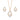 Indulgence - Gold Teardrop Crystal Necklace & Earrings Set