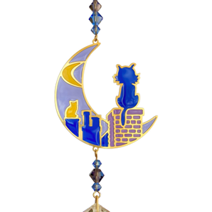 Crystal Dreams - Cats on Roof - Moonlight