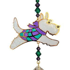 Crystal Dreams - Scottie Dog - Purple & Green