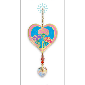Birthmonth Flower Suncatcher - Carnation - January