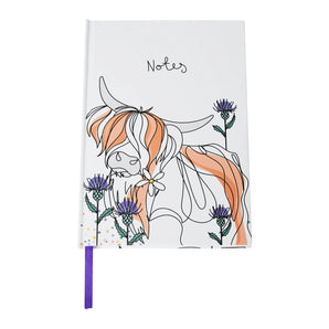 Belly Button - Notebook A5 - Highland Cow