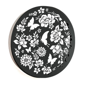 Metal Round Solar Wall Panel - Butterfly