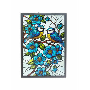 Backlit Solar Suncatcher Wall Art - Blue Tit