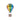 Small Wall Mounted Solar LED Hot Air Balloon - Rainbow