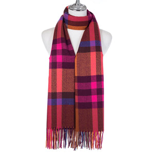 Park Lane Pink Check Scarf