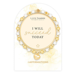 Affirmation Bracelet - 'I will Succeed Today'
