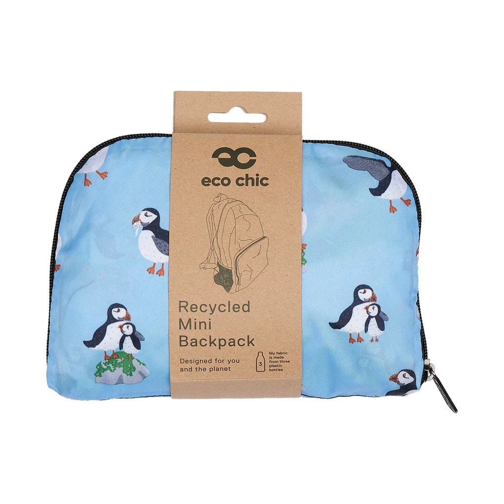 Blue Multi Puffin Backpack Mini – Plymouth Garden Centre