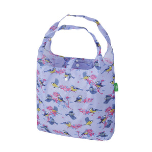 Reusable Shopping Bag - Lilac Blue Tits