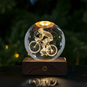 Amber Crystal Light 3D Laser - Cyclist