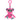 Gus Fink Plush Clip - Pink Funky Grim Bear