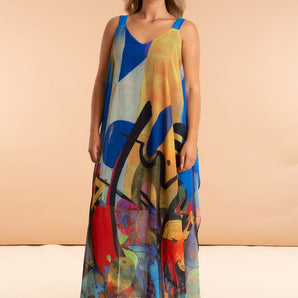 Nina Murati - 2 Layer Summer Dress - Blue