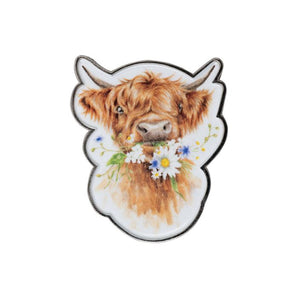 Highland Cow Pin Badge  - Daisy Coo