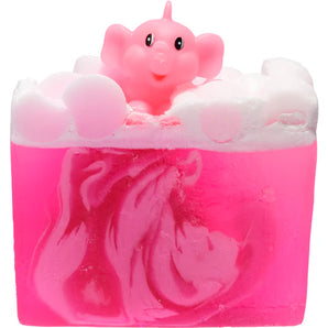 Pink Elephants & Lemonade Soap Sliced